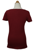Μπορντώ tshirt με αστέρι - L