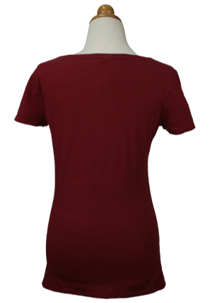 Μπορντώ tshirt με αστέρι - L