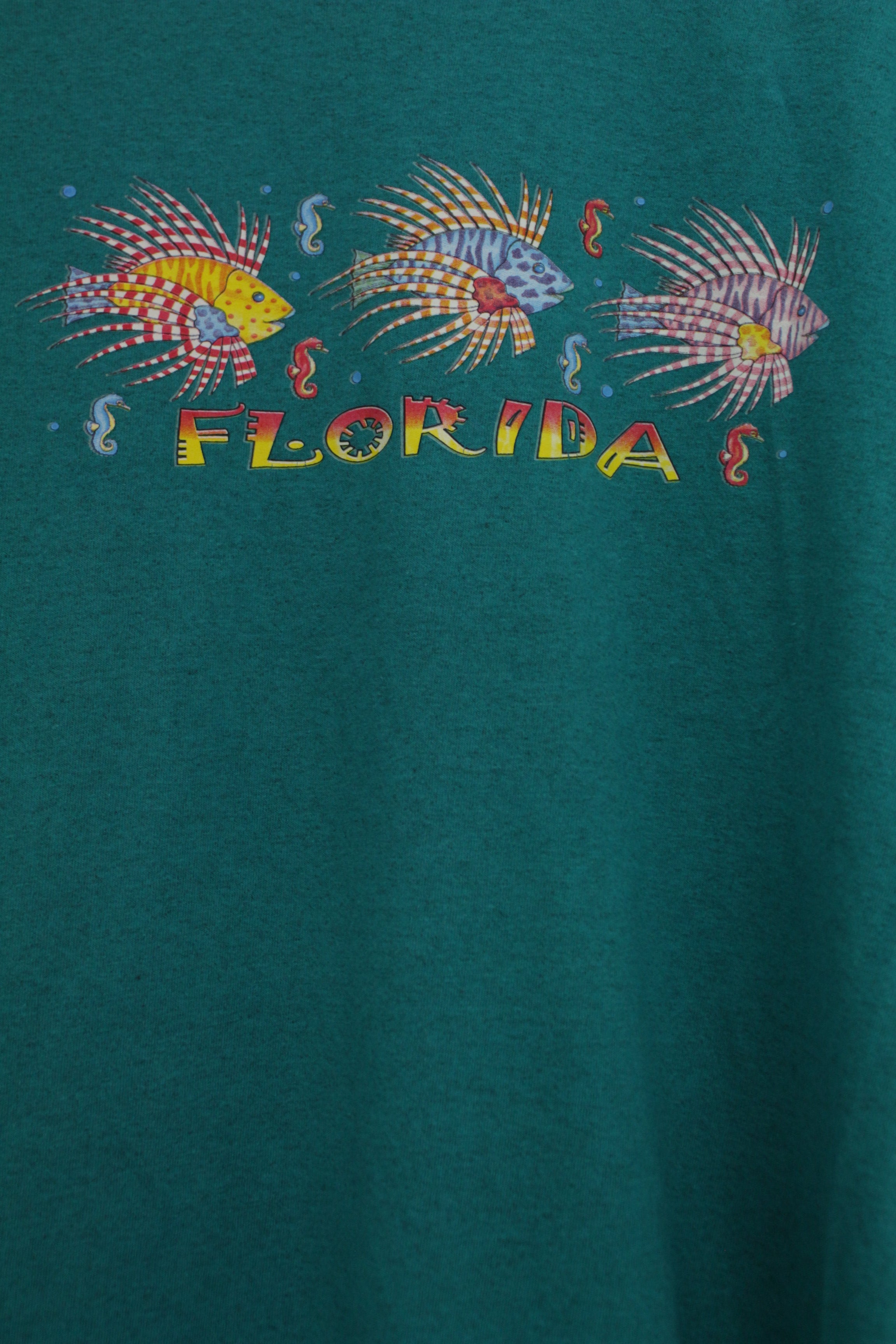 FLORIDA πετρόλ tshirt - S