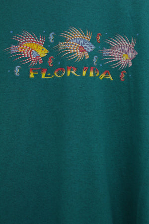 FLORIDA πετρόλ tshirt - S