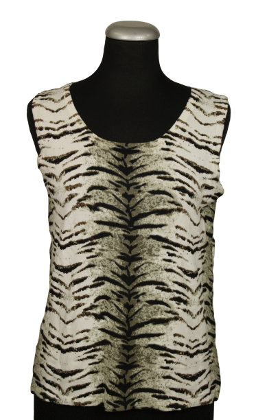 Animal print αμάνικο τοπ