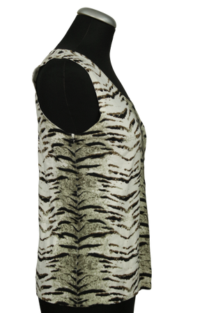 Animal print αμάνικο τοπ