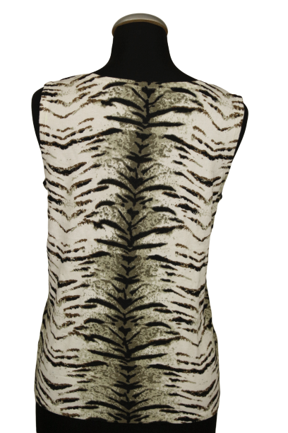 Animal print αμάνικο τοπ
