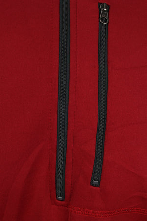 Half zipper κόκκινη μπλούζα - S