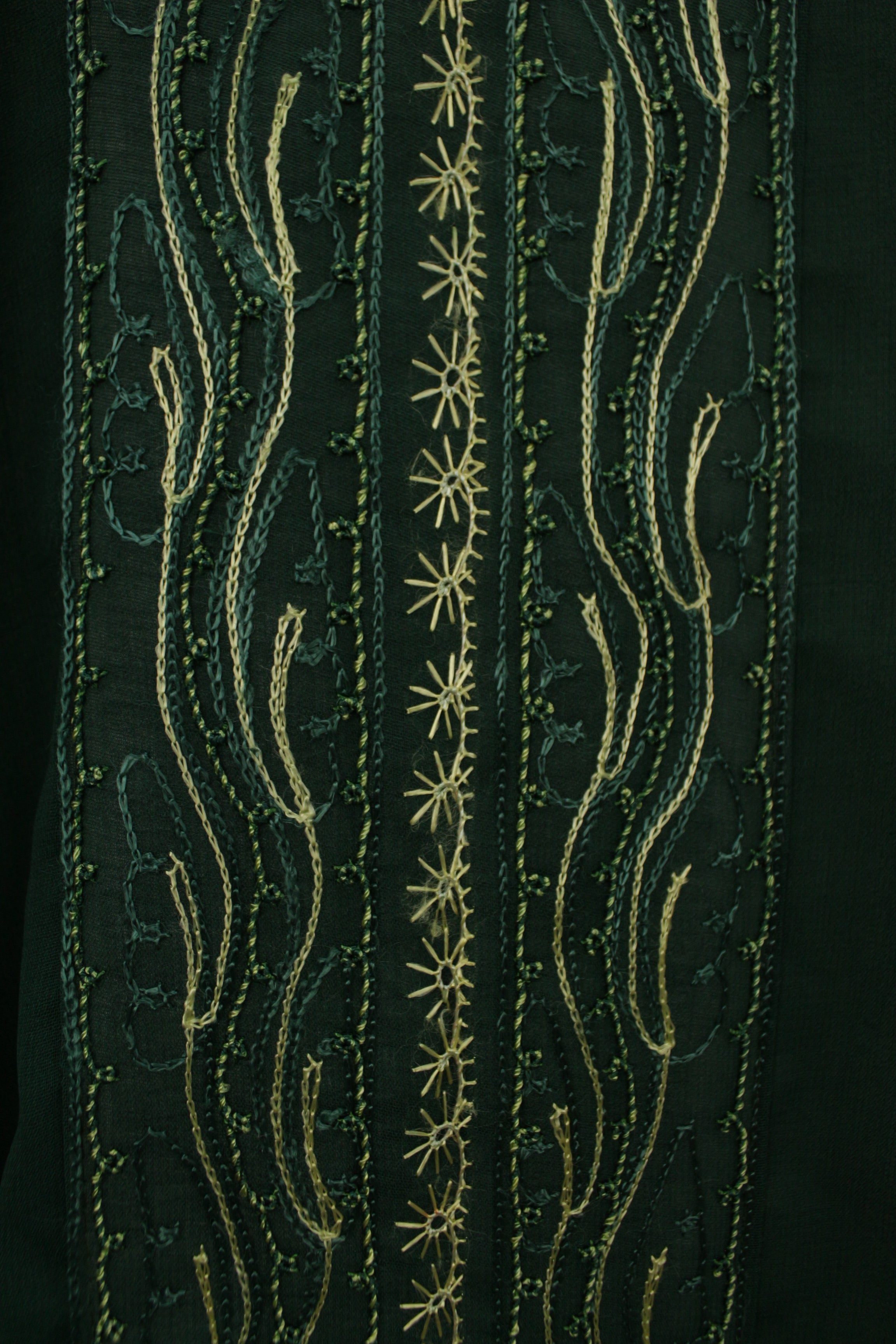 Vintage ethnic κυπαρισσί φόρεμα -  S