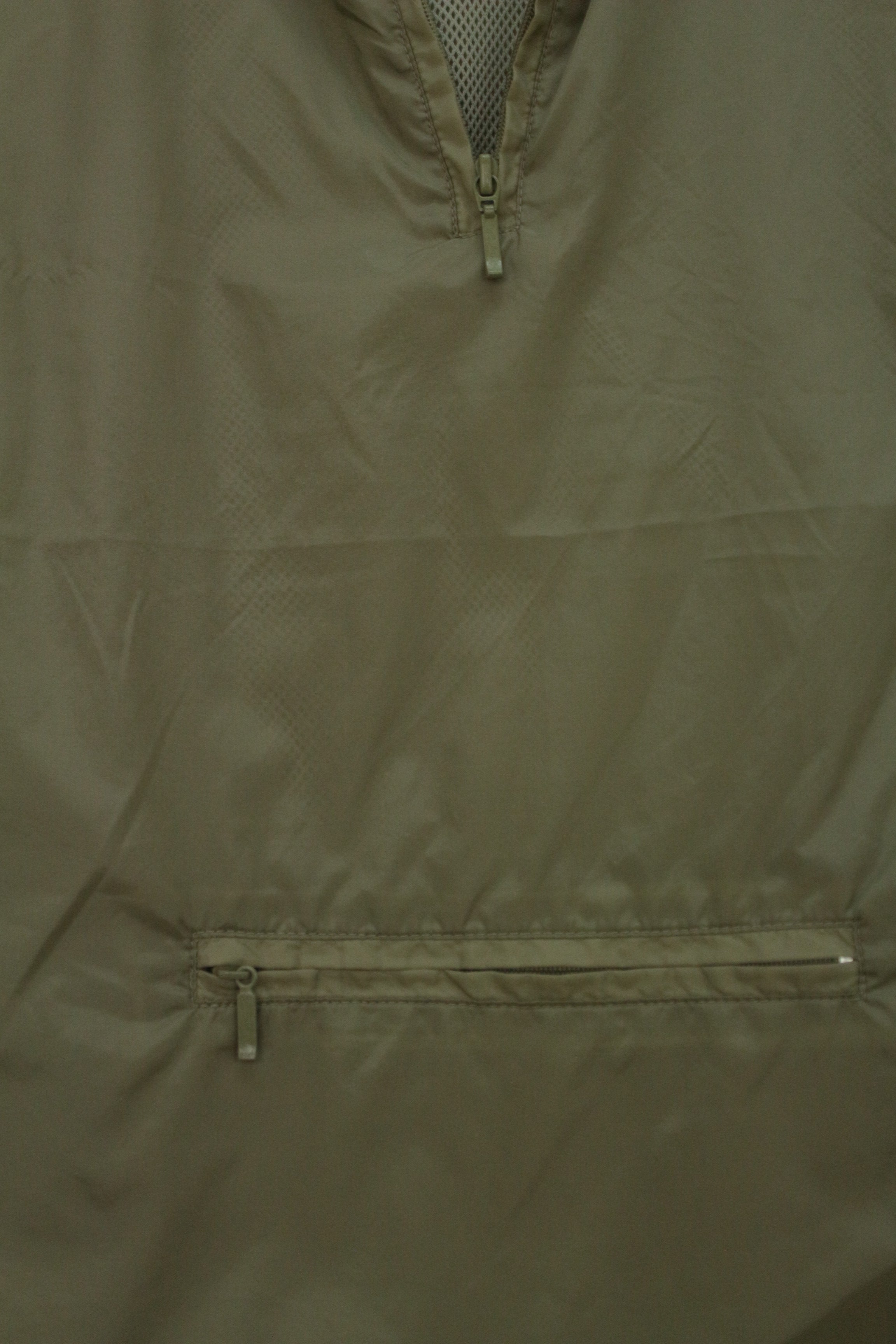 Μπεζ αδιάβροχο  half zipper τοπ - XS
