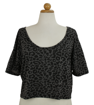 Cropped τοπ με animal print - XLplus