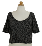 Cropped τοπ με animal print - XLplus