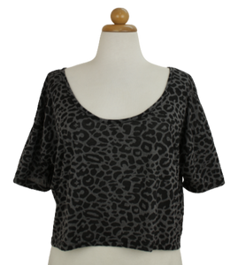 Cropped τοπ με animal print - XLplus