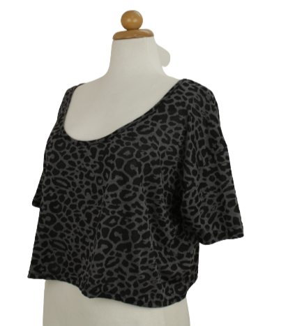 Cropped τοπ με animal print - XLplus
