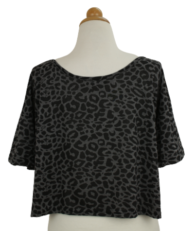 Cropped τοπ με animal print - XLplus