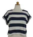 Cropped ριγέ τοπ - One Size