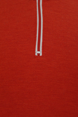 Half zipper πορτοκαλί τοπ  - S