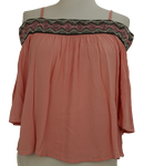 Out off shoulders κοραλλί τοπ - L/XL
