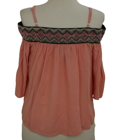 Out off shoulders κοραλλί τοπ - L/XL