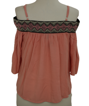 Out off shoulders κοραλλί τοπ - L/XL