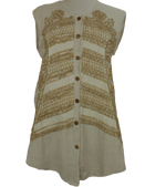 Vintage μπεζ γιλέκο - M/L