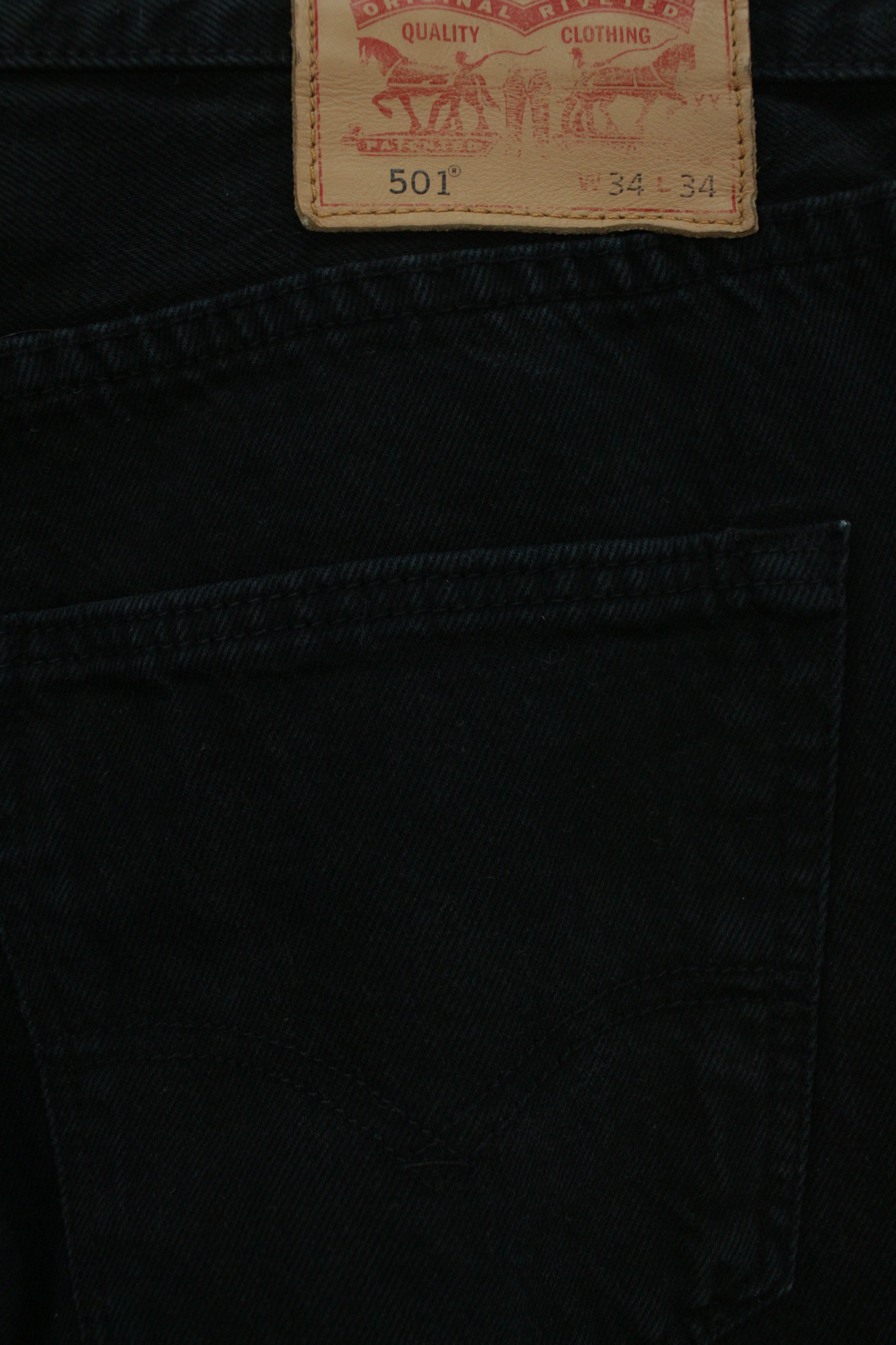 Levi's 501 μαύρο τζην παντελόνι 