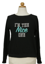 Φούτερ μπλούζα με "I' M THE nice ONE" αποτύπωμα - Μ