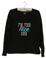 Φούτερ μπλούζα με "I' M THE nice ONE" αποτύπωμα - Μ