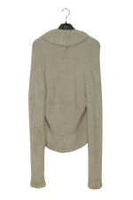 Fluffy λευκή ζακέτα