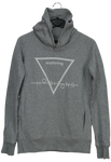 Γκρι φούτερ hoodie με "exploring horizons" αποτύπωμα