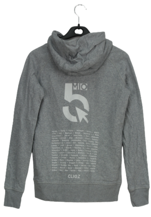 Γκρι φούτερ hoodie με "exploring horizons" αποτύπωμα