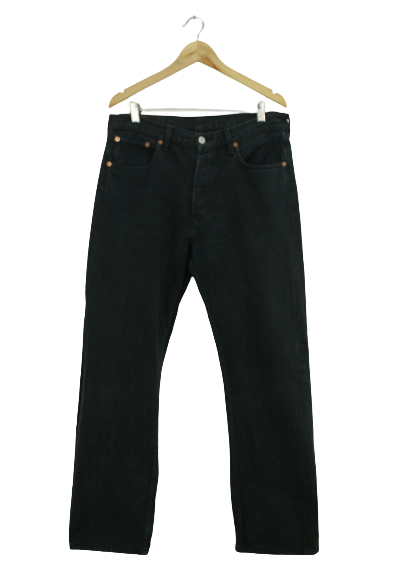 Levi's 501 μαύρο τζην παντελόνι - M