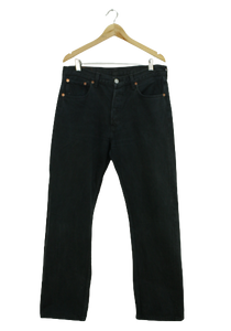 Levi's 501 μαύρο τζην παντελόνι - M