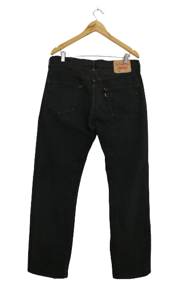Levi's 501 μαύρο τζην παντελόνι - M