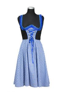 Tyrolean style καρό φόρεμα - S