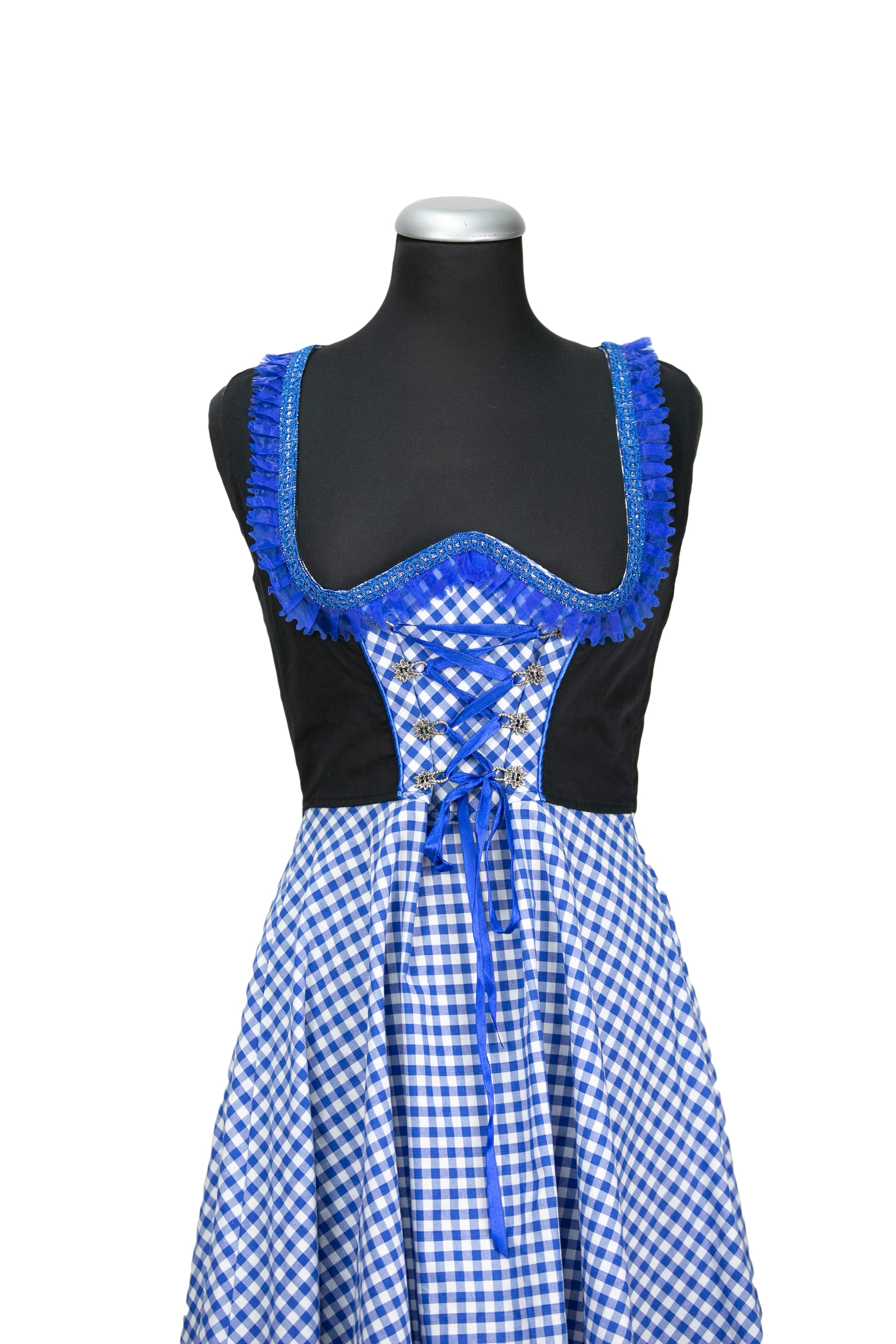 Tyrolean style καρό φόρεμα - S
