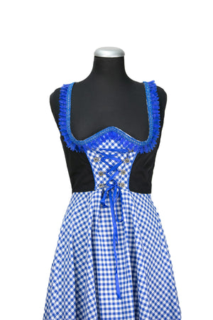 Tyrolean style καρό φόρεμα - S