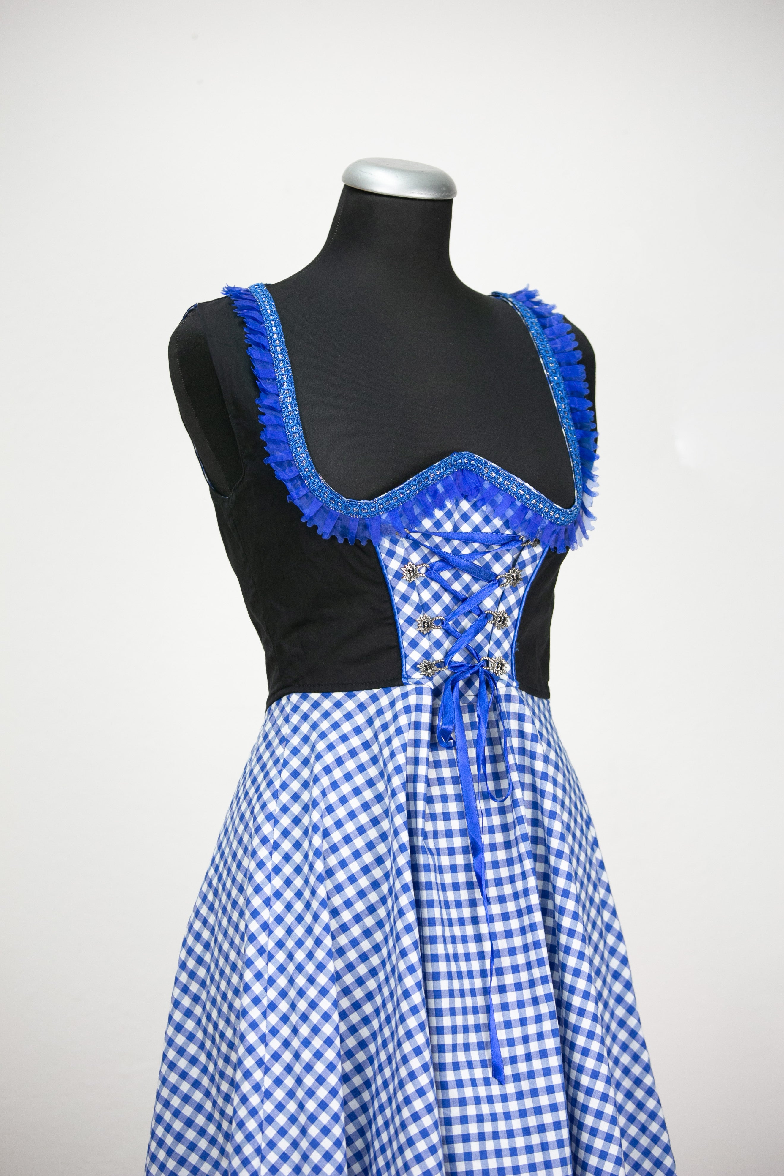 Tyrolean style καρό φόρεμα - S