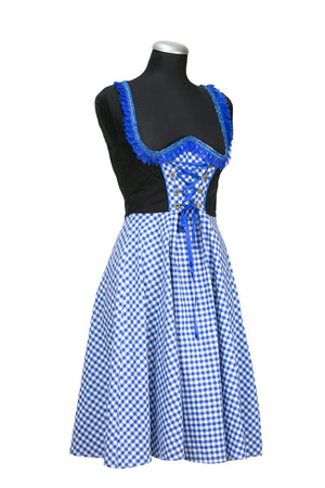 Tyrolean style καρό φόρεμα - S