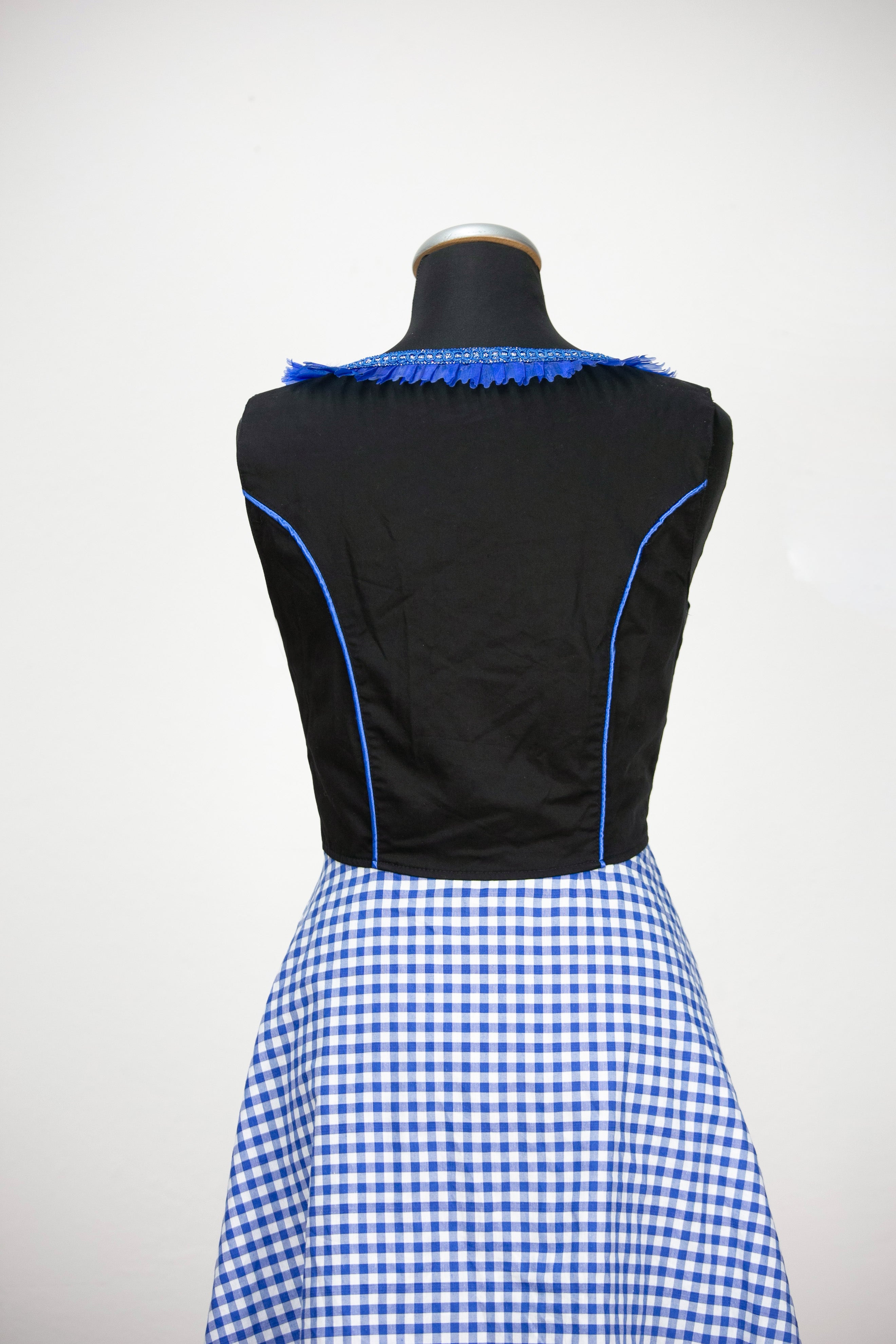 Tyrolean style καρό φόρεμα - S