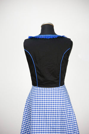 Tyrolean style καρό φόρεμα - S