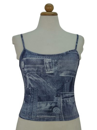 Vintage τοπ με denim
