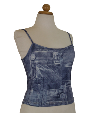 Vintage τοπ με denim