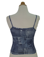 Vintage τοπ με denim