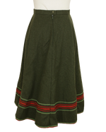 Vintage χακί  tyrolean  φούστα - XL 1