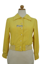 Vintage cropped bomber τζάκετ με διχρωμία
