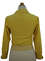Vintage cropped bomber τζάκετ με διχρωμία