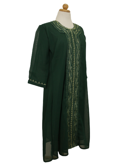 Vintage ethnic κυπαρισσί φόρεμα -  S