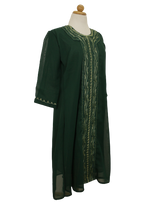 Vintage ethnic κυπαρισσί φόρεμα -  S
