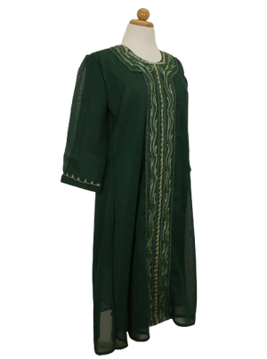 Vintage ethnic κυπαρισσί φόρεμα -  S