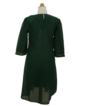 Vintage ethnic κυπαρισσί φόρεμα -  S