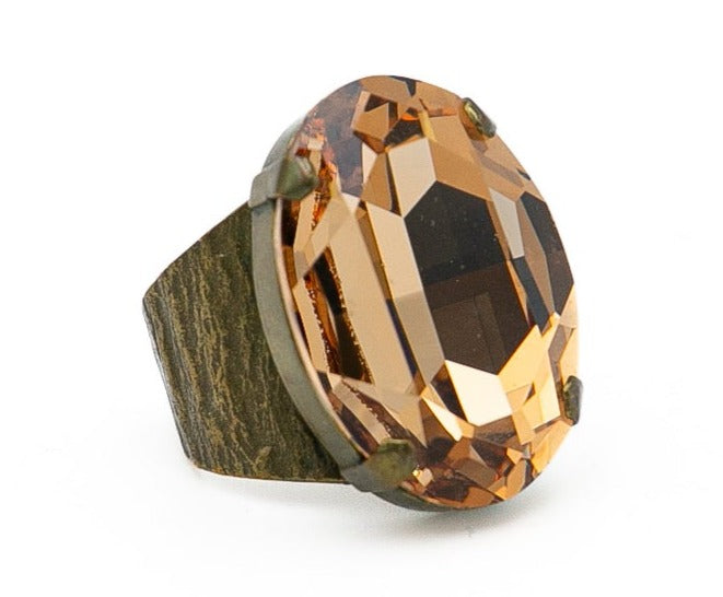 Χειροποίητο δαχτυλίδι με κρύσταλλο Swarovski