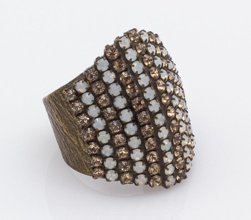 Χειροποίητο δαχτυλίδι με κρύσταλλα Swarovski