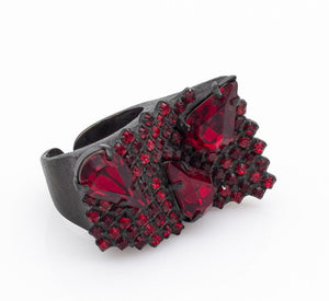 Χειροποίητο δαχτυλίδι με κρύσταλλα Swarovski